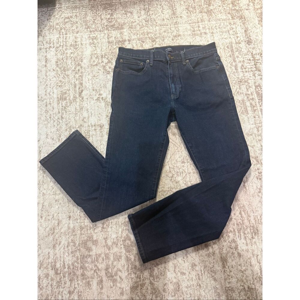 J. Crew Men's Zip-fly Flex Straight Leg Denim Jeans Black Size 31x30